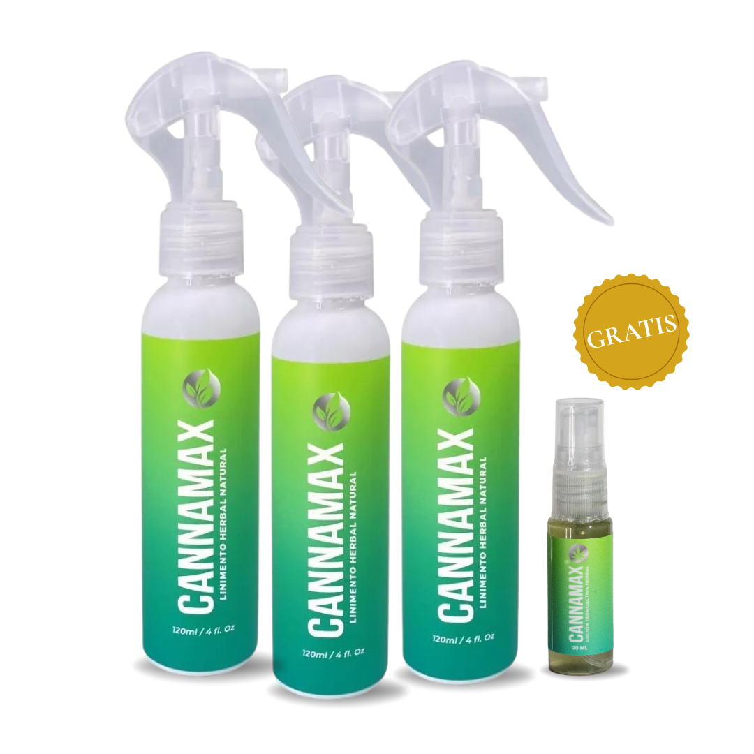 Spray Herbal Calmante Cannamax – Alivio rápido para dolores musculares y articulares
