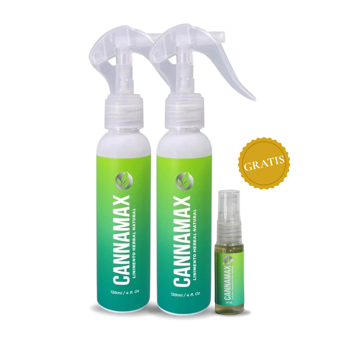 Spray Herbal Calmante Cannamax – Alivio rápido para dolores musculares y articulares