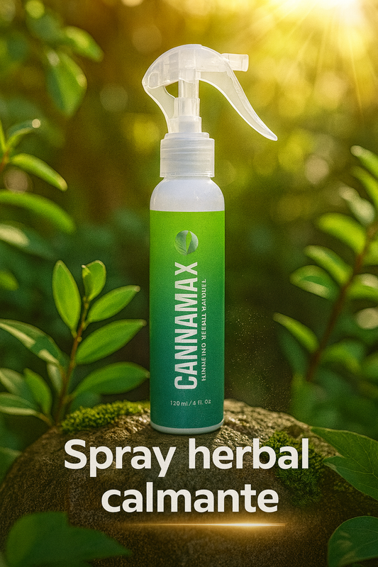 Spray Herbal Calmante Cannamax – Alivio rápido para dolores musculares y articulares