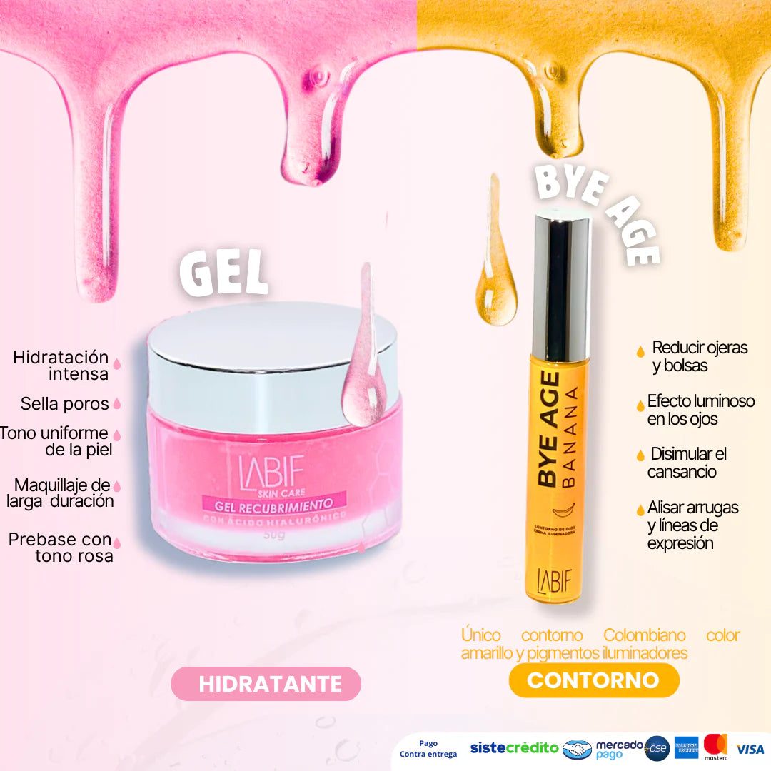 Kit LABIF Gel 50g + Bye Age Banana Contorno Iluminador