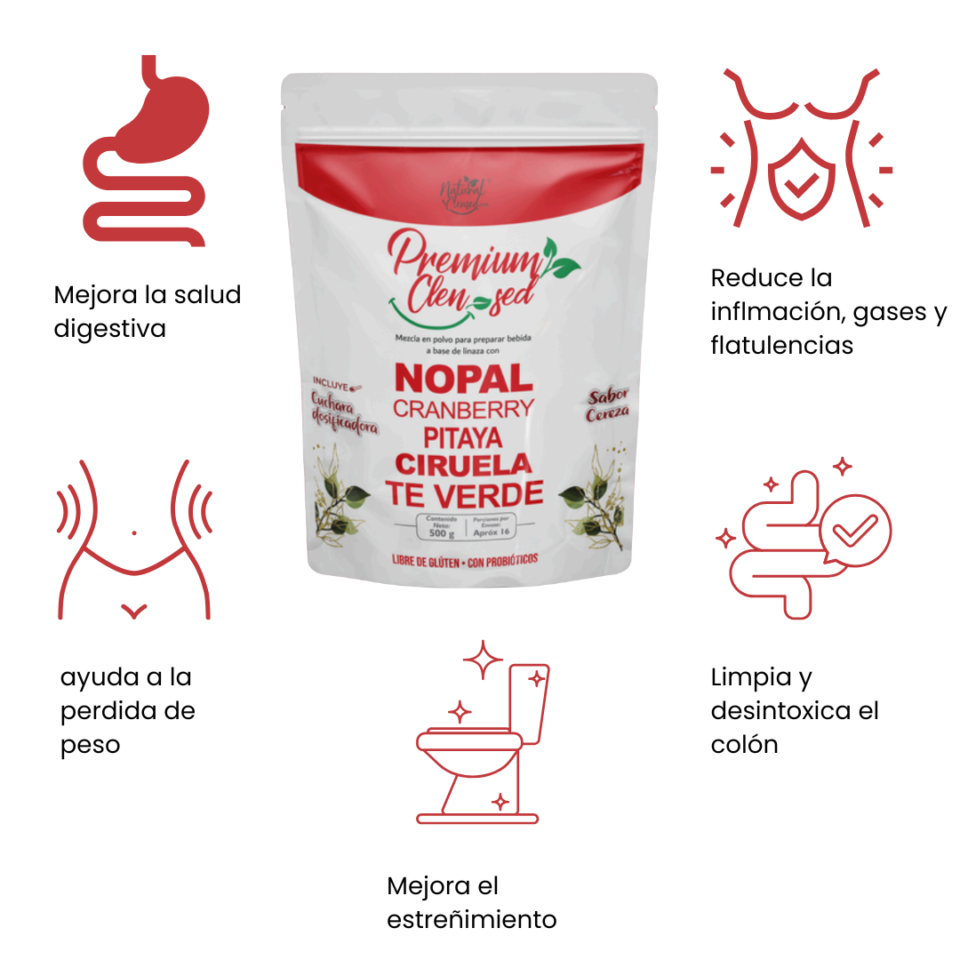 Fibra Dietaria Premium Clean-Sed Nopal + Cranberry 500g
