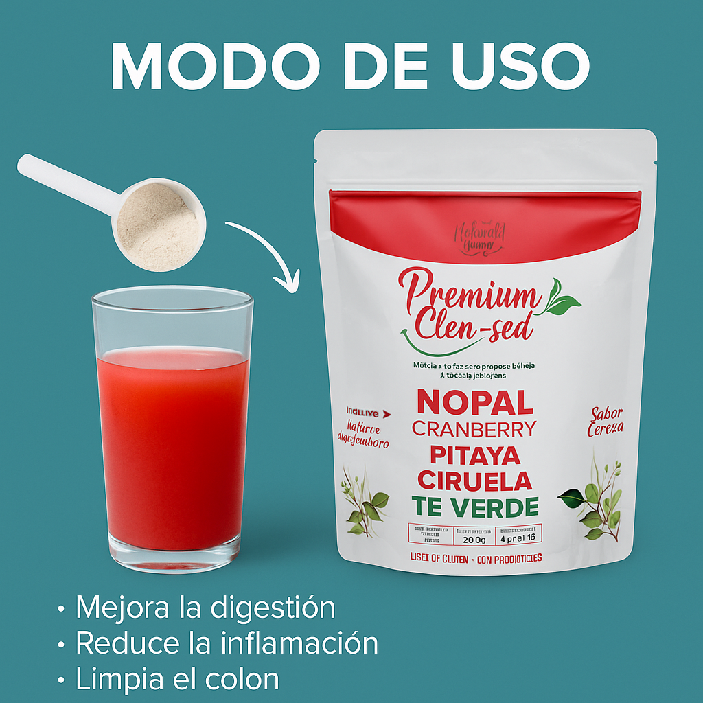 Fibra Dietaria Premium Clean-Sed Nopal + Cranberry 500g