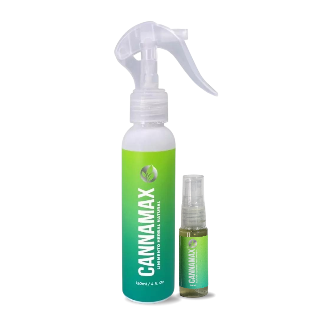 Spray Herbal Calmante Cannamax – Alivio rápido para dolores musculares y articulares