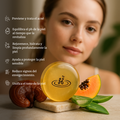 Gano Transparent Soap | Jabón facial natural con Ganoderma