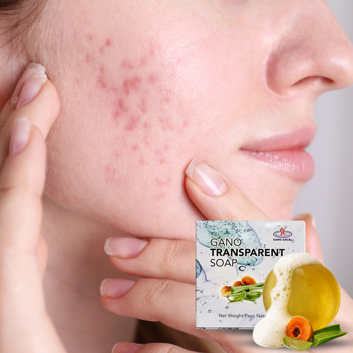 Gano Transparent Soap | Jabón facial natural con Ganoderma