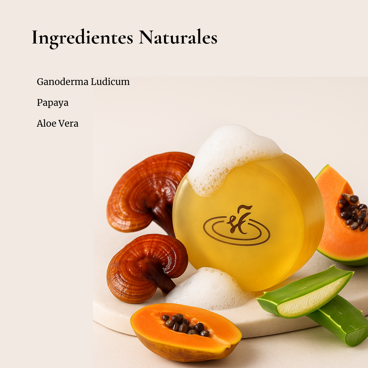 Gano Transparent Soap | Jabón facial natural con Ganoderma