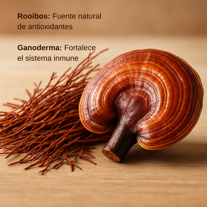 Rooibos Tea con Ganoderma: Relájate y nutre tu cuerpo en cada sorbo
