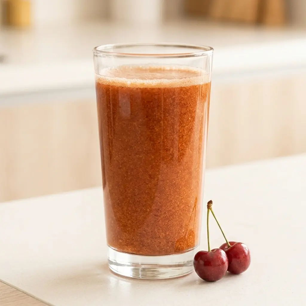 Vaso de fibra preparada sabor cereza