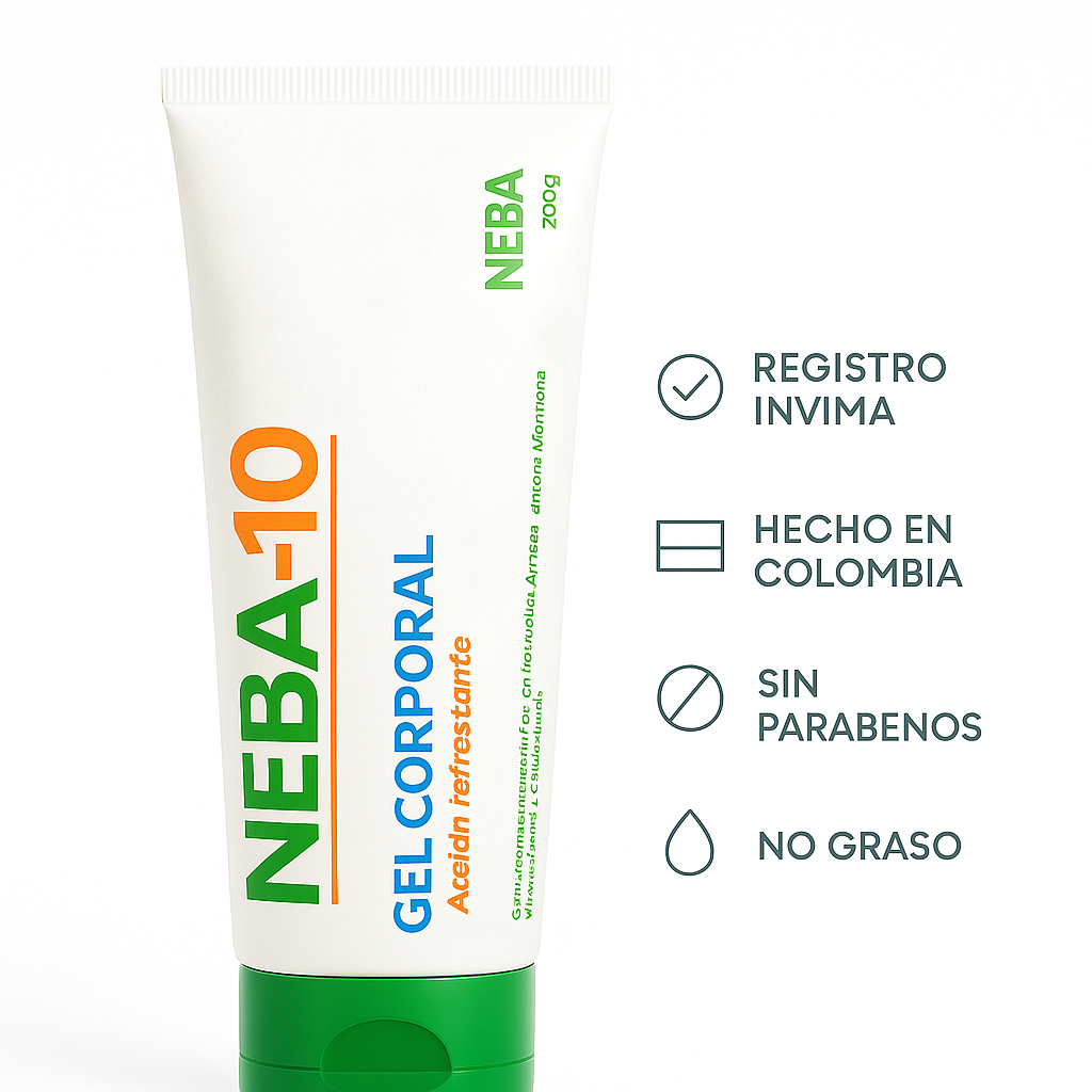 NEBA-10 Gel Corporal Refrescante 200 g 6